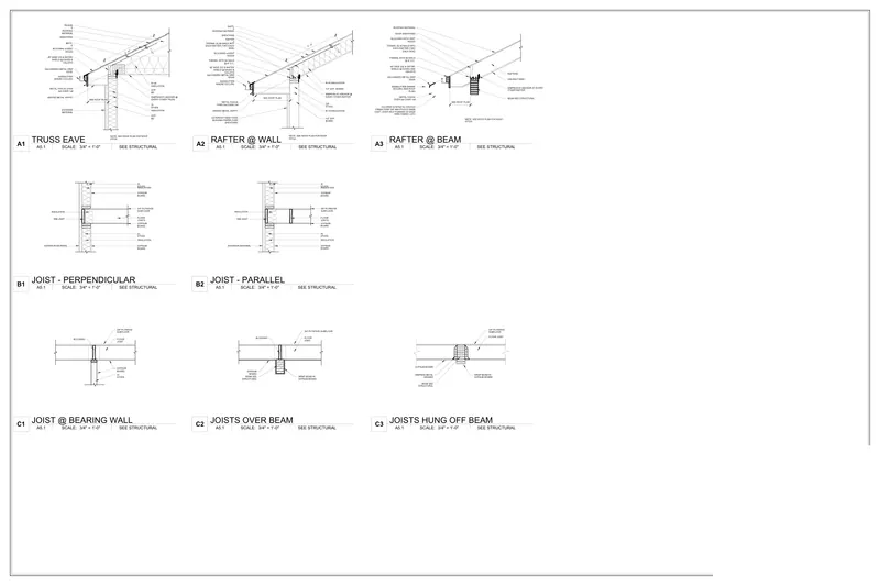 Sheet A5.1: Architectural details from a New York, USA residential addition permit set