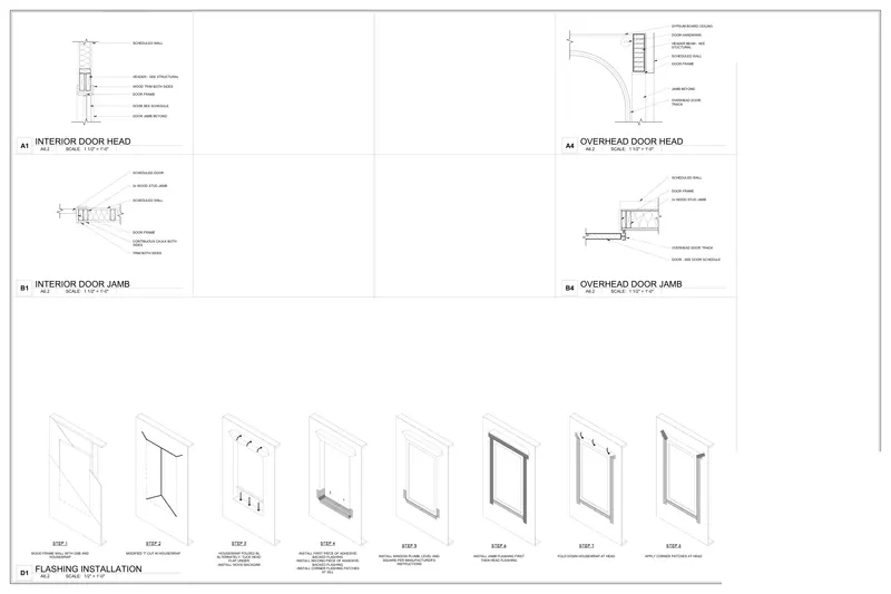 Sheet A6.2: Door and window details from a New York, USA residential addition permit set